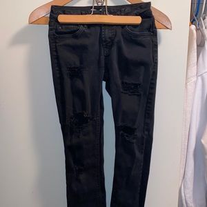 Ripped Black Refuge Jeans Denim